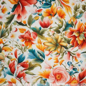 Panama oranje bloemen