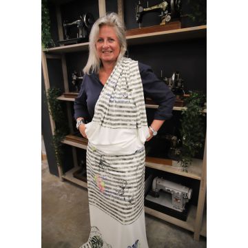 Paneel stripes viscose tricot ca. 85 X 155 cm