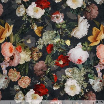 Rose Garden velours donkergrijs
