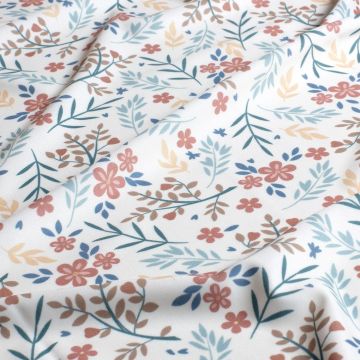 Lycra swimwear flora ecru
