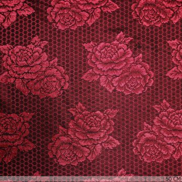 Metallic Rose jacquard bordeaux