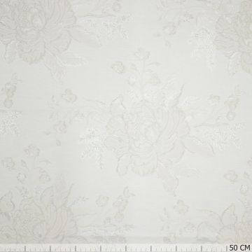 Metallic bloem jacquard parel
