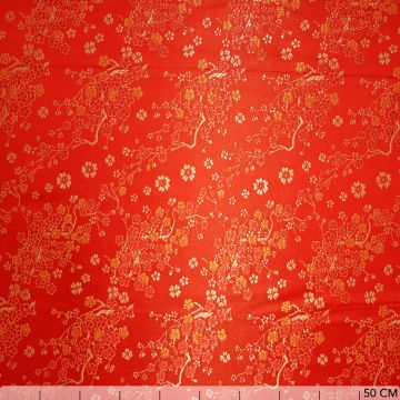 Brokaat bloesem rood