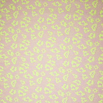 Jacquard leopard neon geel roze