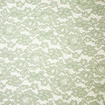 Bloemenkant met 2-zijdige schulp rand jadegroen