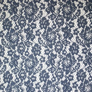 Bloemenkant met 2-zijdige schulp rand rafblauw
