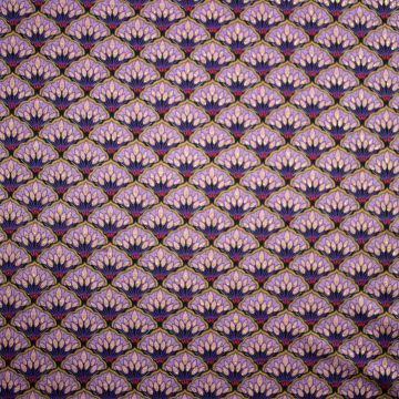 Jersey retro waaier gold foil lila