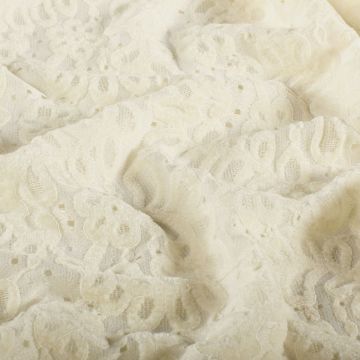 Chenille Opengewerkte Tricot Crème