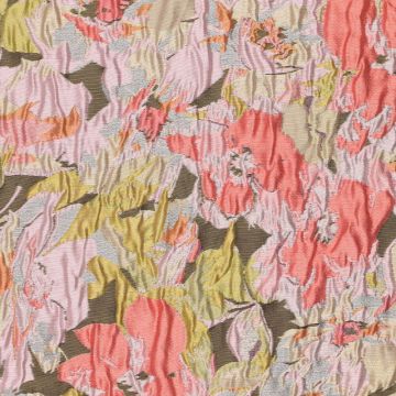 Flower Jacquard Stof Roze