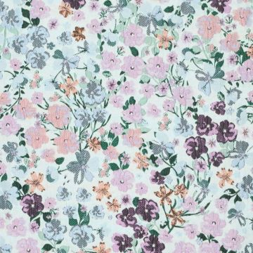 Bloemenveld Jacquard Stof Blue