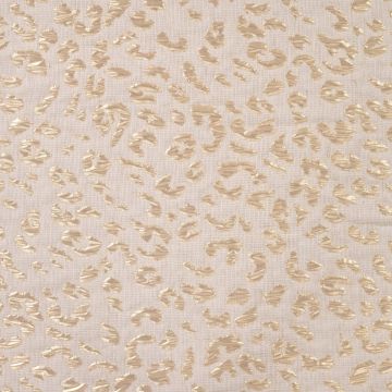 Jacquard linnen stof goud panter