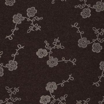 Stretch Flaush bedrukt wool touch bruin