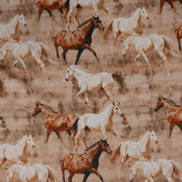 Alpenfleece jogging digitale print paarden