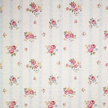 Jacquard romantische bloemen streep