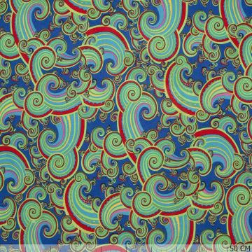 Cashmier Krul Texture o.a. Blauw