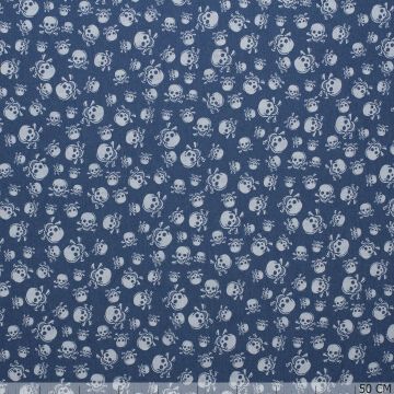 Stretch Denim Middle Skulls