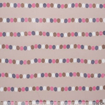 Dots in Line Satin Stretch