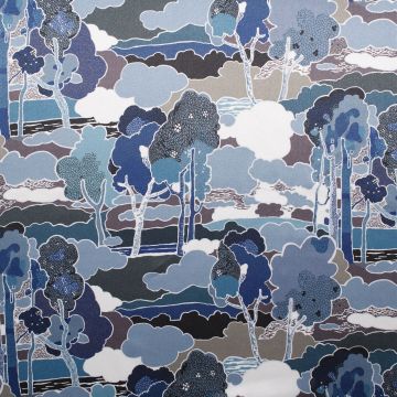 Liberty ~ Prospect Road Blue Satin Silks