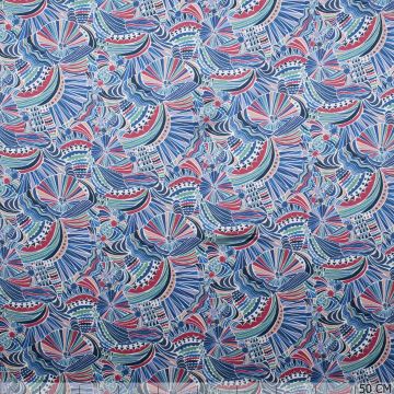Liberty ~ Imagination Red-Blue Silk Sati