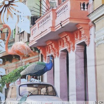 Paneel Birds Holliday ca 115 X 150 cm