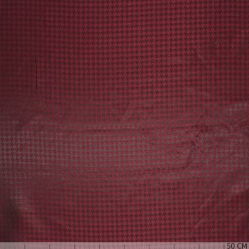 Jacquard voering pied de poule rood