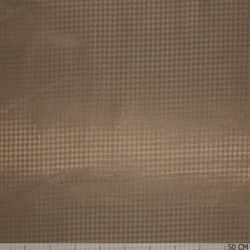 Jacquard voering pied de poule taupe