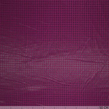 Jacquard voering pied de poule fuchsia