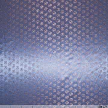 Jacquard voering swirl staalblauw