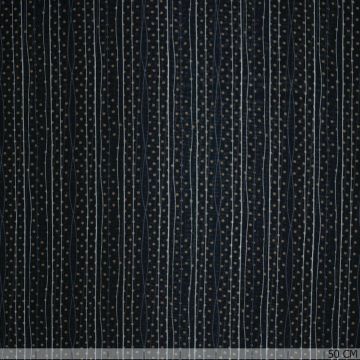 Stippel streep voile marine