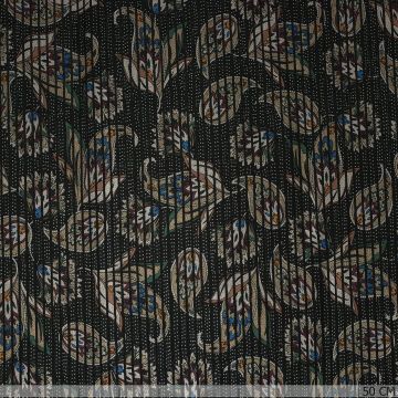 Chiffon streep satijn paisley