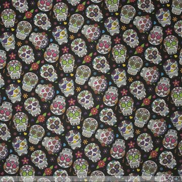 Satin vrolijke doodshoofden
