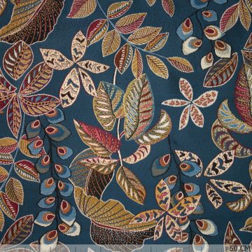 Jacquard Leafs petrol