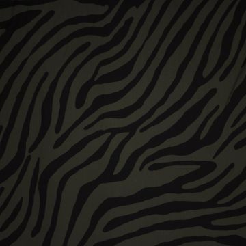 Viscose zebra strepen donker groen