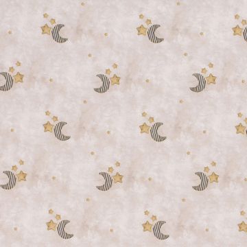 Tricot digi print maan met sterren