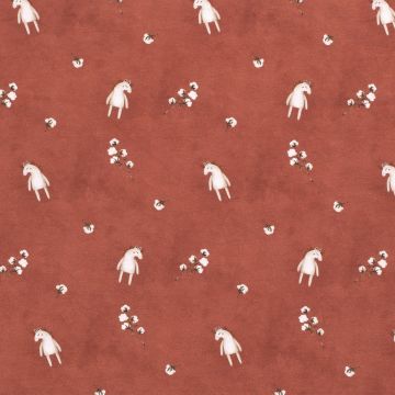 Tricot digi print katoenen paardje