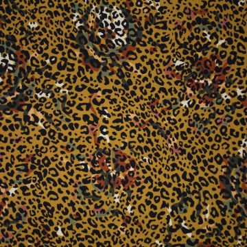 Tricot digi print mini panterprint oker