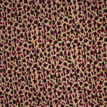 Viscose satijn luipaard look fuchsia