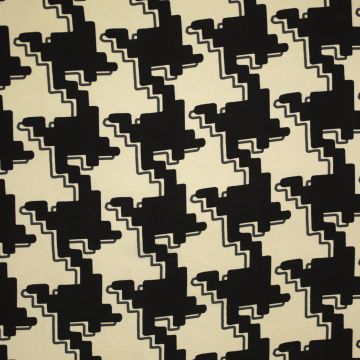 Viscose satijn pixel pied-de-poule