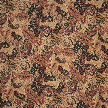 Viscose satijn paisley rozen abrikoos