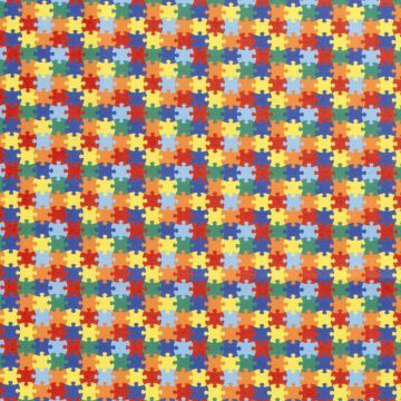 Katoen poplin puzzelstukjes
