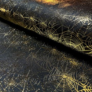 Tricot gold-foil spinnenweb