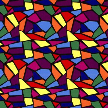 Tricot mozaiek multicolor
