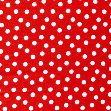 Texture mini polka dot wit op rood