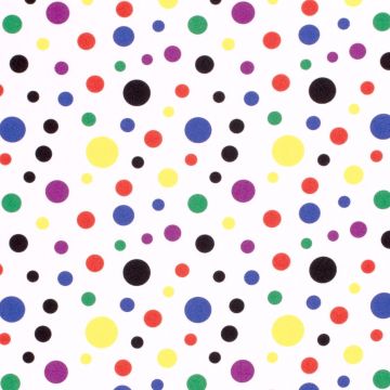 Texture mini polka dot multicolor op wit