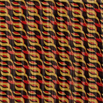 Chiffon Lurex Waves oker-bordeaux