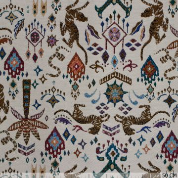 Jacquard geweven Tibet off-white