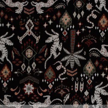 Jacquard geweven Tibet zwart