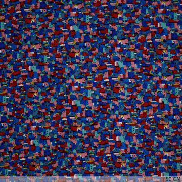 Quilters Coordinates kobalt huisjes
