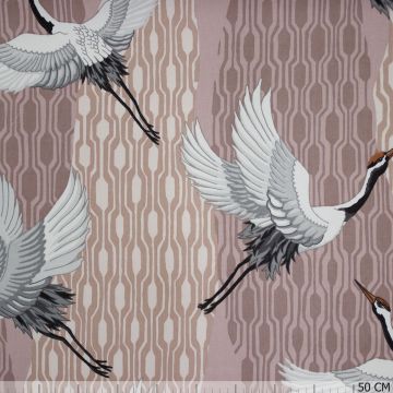 Kraanvogel Satin oud roze