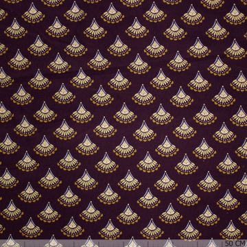 Babyrib gold foil waaier aubergine